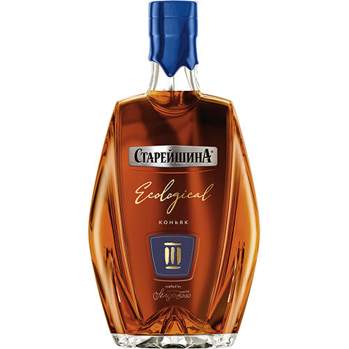 КОНЬЯК СТАРЕЙШИНА 3 ГОДА АЛК. 40 % 1 Л СТ/Б СТАВРОПОЛЬСКИЙ ВКЗ РОССИЯ