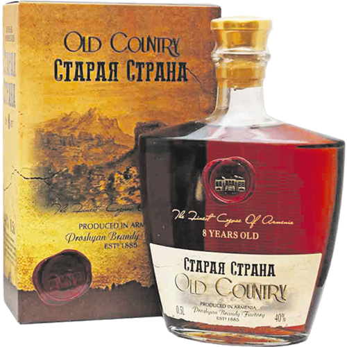 КОНЬЯК СТАРАЯ СТРАНА АРМЯНСКИЙ 8 ЛЕТ АЛК. 40 % 0,5 Л П/У ПРОШЯНСКИЙ КЗ АРМЕНИЯ