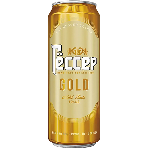 ПИВО ГЁССЕР ГОЛД ПАСТЕРИЗОВ. СВЕТЛОЕ АЛК. 4,2 % 0,43 Л Ж/Б ОПХ РОССИЯ