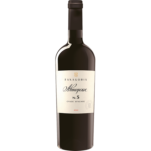 ВИНО АВТОРСКОЕ №5 КУБАНЬ. ТАМАНСКИЙ ПОЛУОСТРОВ КР СУХ АЛК. 13-15 % 0,75 Л СТ/Б АПФ ФАНАГОРИЯ РОССИЯ