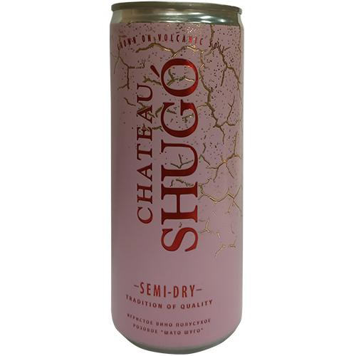 ВИНО ИГРИСТОЕ ШАТО ШУГО РОЗ П/СУХ АЛК. 11,5 % 0,25 Л Ж/Б СОЮЗ-ВИНО РОССИЯ