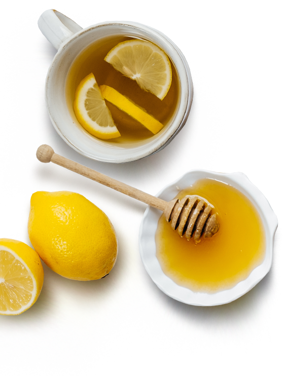 Лимон, мед, чай с лимоном