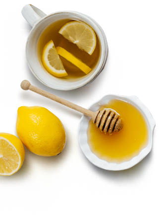 Лимон, мед, чай с лимоном