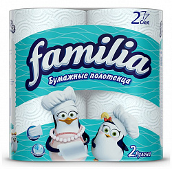 Полотенца бумажные Familia 2 слоя, 1 рулон