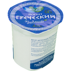 Йогурт Lactica Греческий натуральный 4%, 120 г