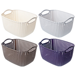 Корзинка вязаная пластиковая, 29х22х17 см