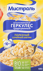 Хлопья Мистраль Геркулес традиционные цельнозерновые, 400 г