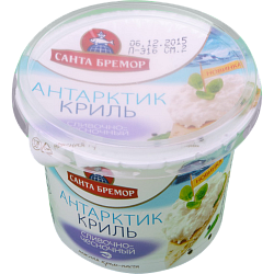 Крем-паста из морепродуктов Санта Бремор Антарктик криль сливочно-чесночный, 150 г