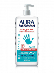 Гель для рук Aura Антибактериальный, без спирта, 1 л
