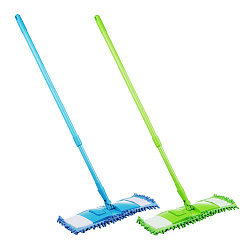 Швабра с телескопической ручкой и насадкой из микрофибры