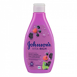 Гель для душа Johnson's Body Care Vita-Rich восстанавливающий с ароматом малины и лесных ягод, 250 г