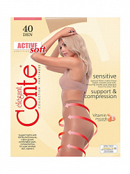 КОЛГОТКИ КОНТЕ АКТИВ СОФТ 40ДЕН ЖЕН 4 НАТУРАЛ 1 ШТ К/К КОНТЕ СПА БЕЛАРУСЬ