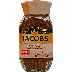 Кофе Jacobs Crema растворимый сублимированный в стеклянной банке, 95 г