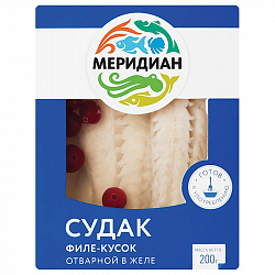 Судак Меридиан филе-кусок отварной в желе, 200 г