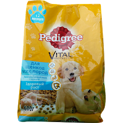Корм сухой Pedigree с курицей для щенков всех пород, 600 г