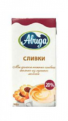 Сливки Авида ультрапастеризованные 20%, 200 г