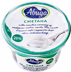 Сметана Авида 20%, 350 г