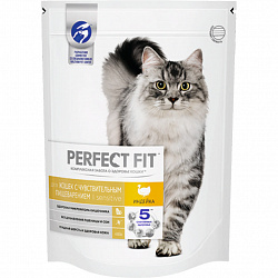 Корм Perfect Fit сухой для взрослых кошек с индейкой, 650 г