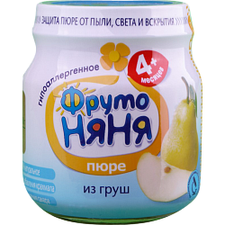Пюре ФрутоНяня Груша с 4 месяцев, 100 г