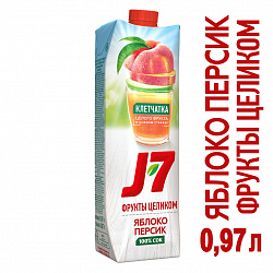 Сок J7 Персик-Яблоко, 0,97 л