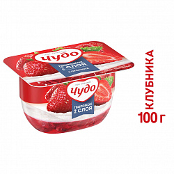 Десерт творожный взбитый Чудо Клубника 4,2%, 100 г