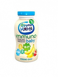 Продукт кисломолочный ФрутоНяня Immuno Baby Клубника и банан 2,7%, 100 г