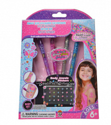 Набор для создания татуировок Ручки для тату 4 цвета, стикеры