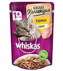 Корм Whiskas Мясная коллекция Курица в соусе, 85 г