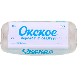 Яйцо куриное Окское столовое С1, 10 шт