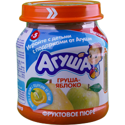 Пюре Агуша Первая ложка Груша-яблоко, с 5 месяцев, 115 г