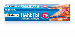 Пакеты для хранения и замораживания Paterra с замком-слайдером, 27х26х2 см, 3 л, 15 шт