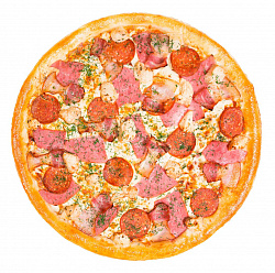 Пицца с колбасой и томатами, 450 г