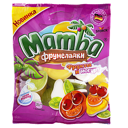 Мармелад Mamba Фрумеладки Фрукты и йогурт жевательный, 72 г