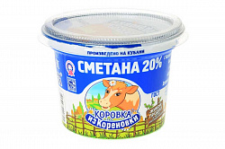 Сметана Коровка из Кореновки термостатная 20%, 180 г