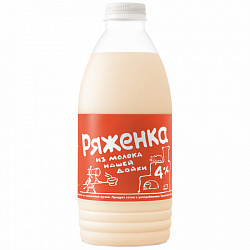 Ряженка Нашей дойки 4%, 930 мл