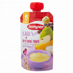 Пюре с кашей Semper Мультифрукт, 120 г