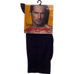 Носки мужские Pierre Cardin Lyon черные, размер 41-42, шелк, полиамид и эластан