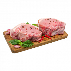 Корейка на кости свиная охлаждённая, 2,5-3,5 кг