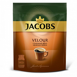 Кофе растворимый Jacobs Velour порошкообразный, 140 г