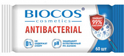 Салфетки влажные BioCos Антибактериальные? 60 шт