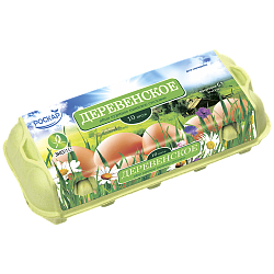Яйца категория С1 Деревенское, 10 шт