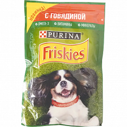 Корм для собак Purina Friskies влажный с говядиной, 85 г