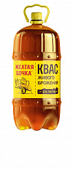 Квас Желтая бочка пастеризованный, 3,5 л