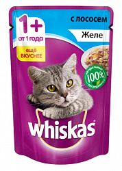 Корм Whiskas Рыбная коллекция Лосось в желе, 85 г