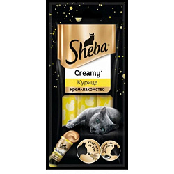 Крем-лакомство для кошек Sheba Creamy с курицей, 3х12 г
