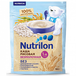 Каша безмолочная сухая Nutrilon Рисовая, 180 г