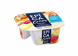 Йогурт Epica Crispy Мюсли, миндаль, сушеные яблоки и клубника 6,2%, 138 г